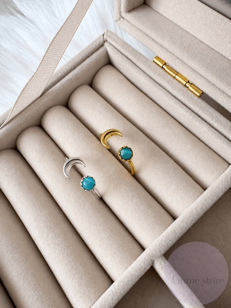 Small moon ring