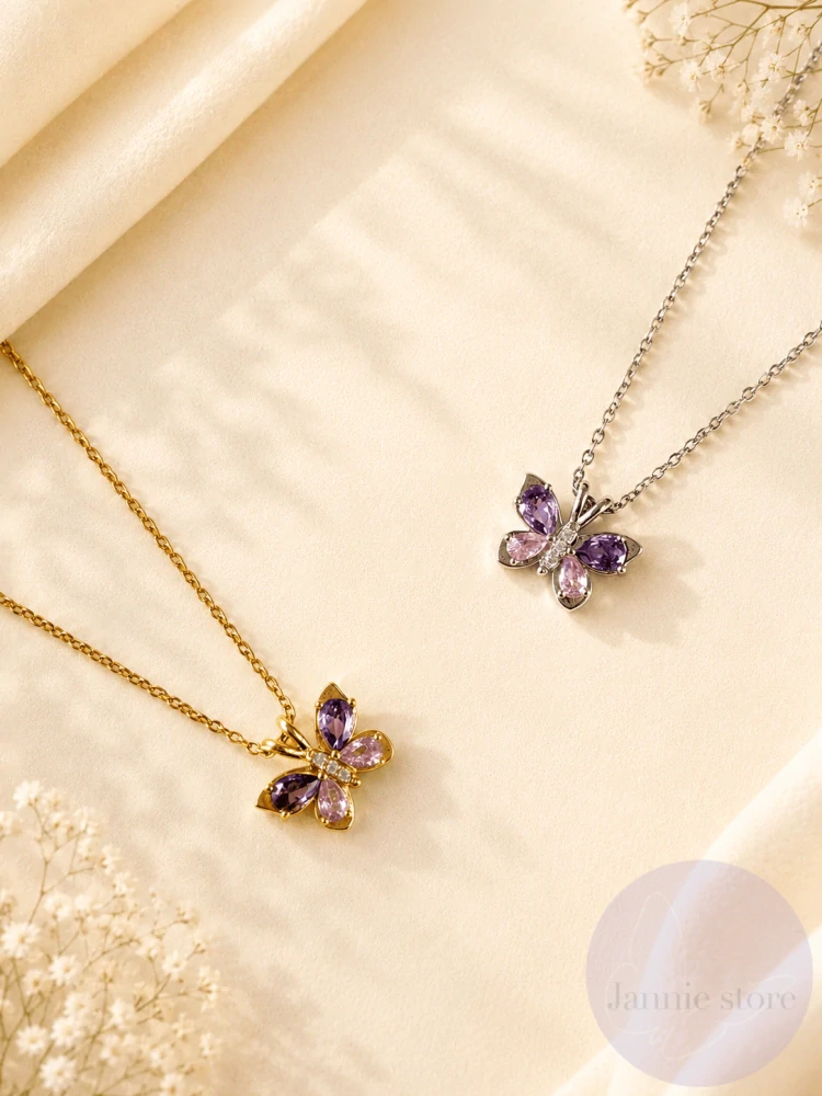 Shiny Butterfly Necklace
