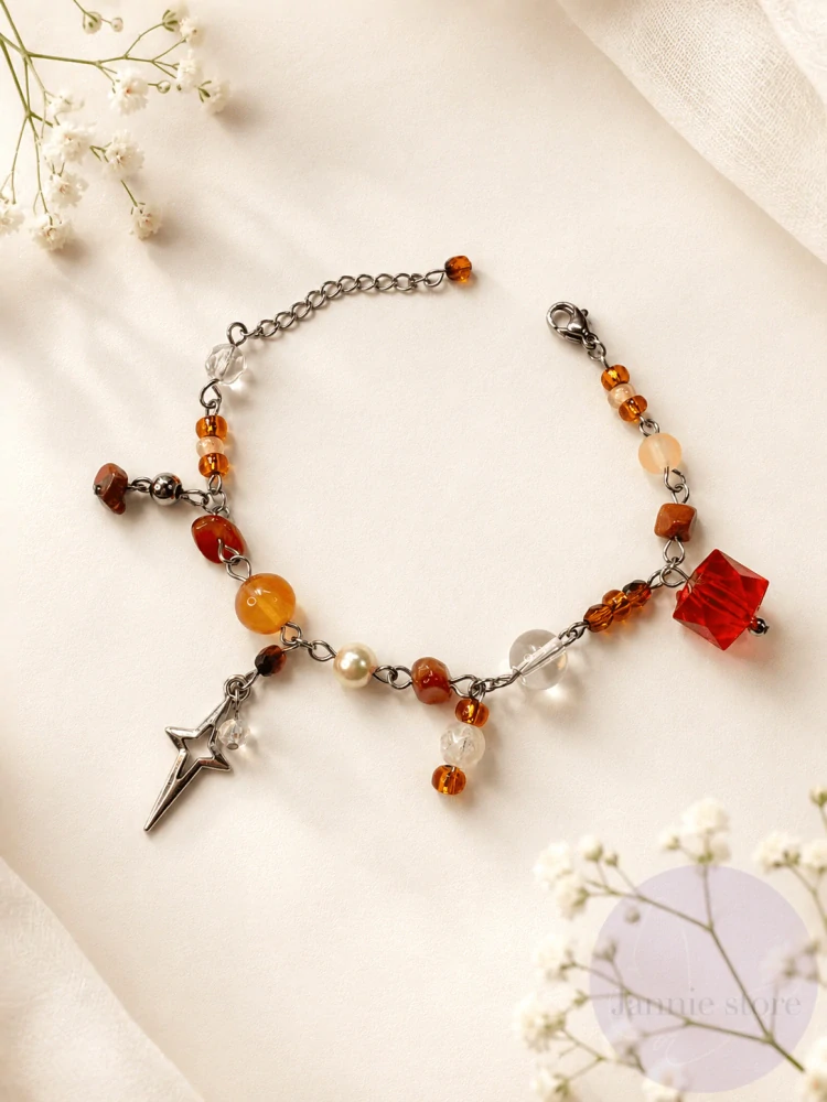 Orange-Silver Bracelet