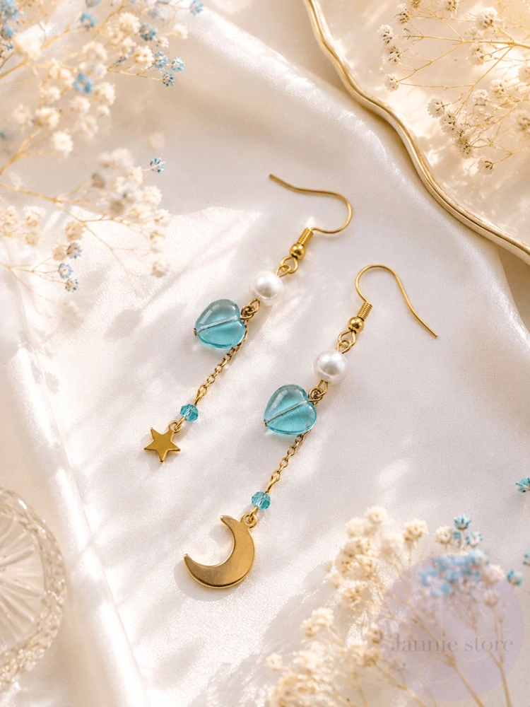 Blue-Gold Earrings