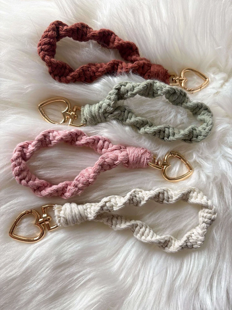 Macrame Twisted Keychain