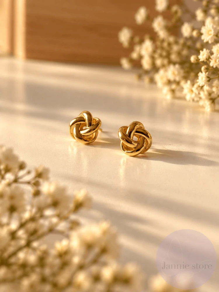Golden Knot Earrings