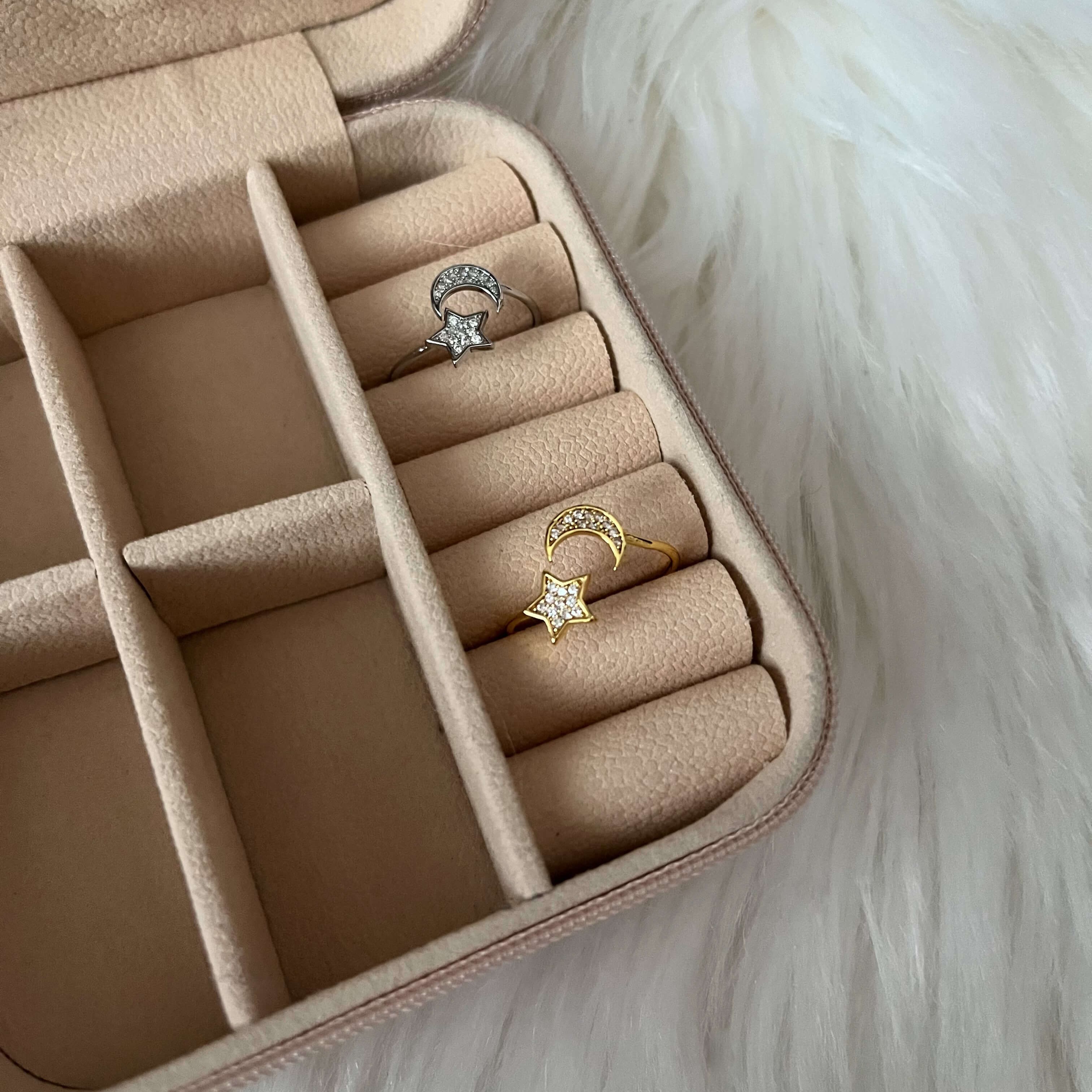 Shining Star and Moon Ring