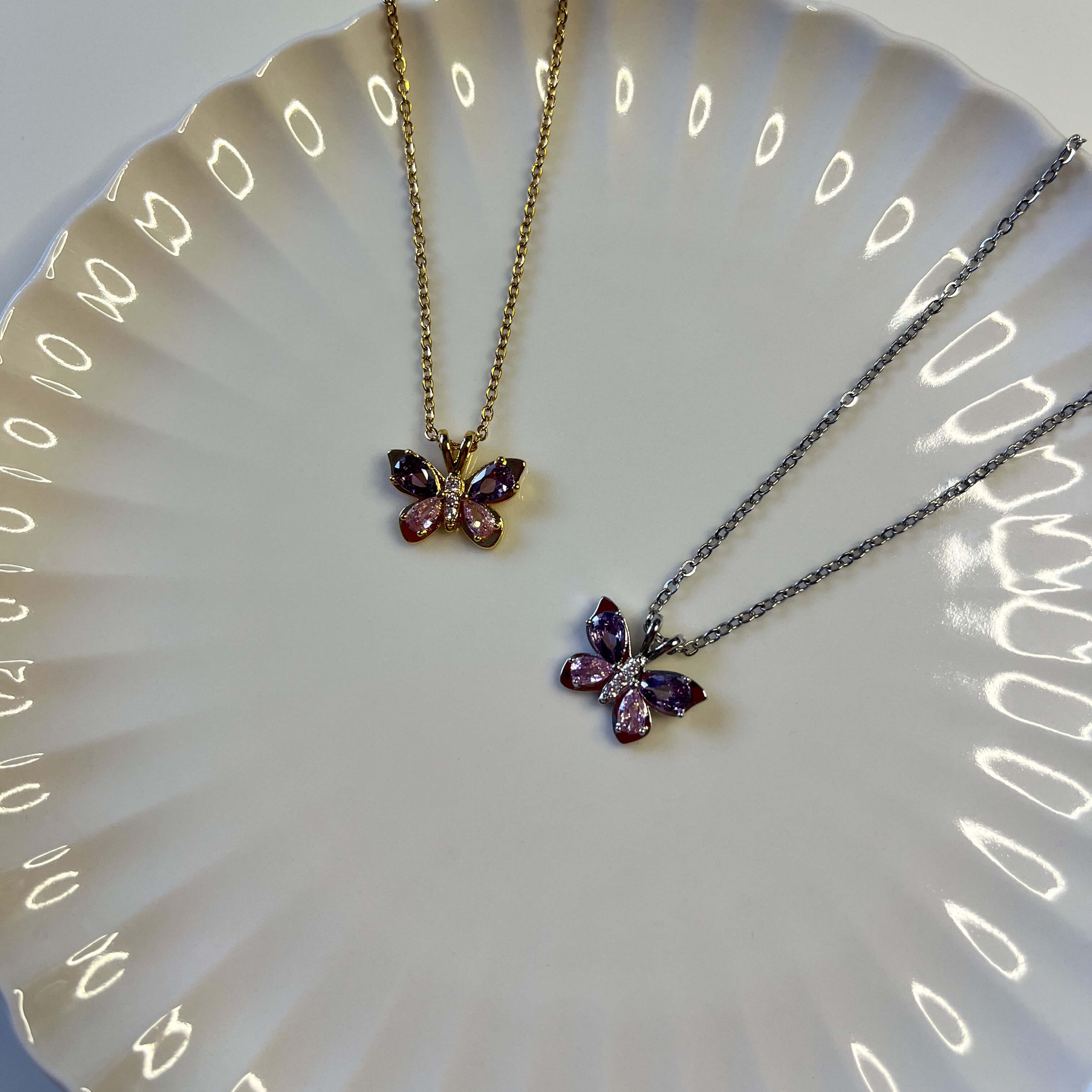 Shiny Butterfly Necklace
