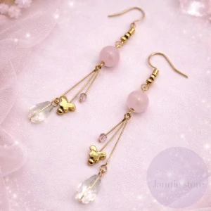Pink-Gold Earrings w Zirconia