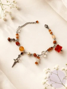 Orange-Silver Bracelet