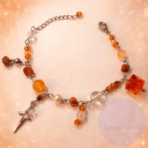 Orange-Silver Bracelet