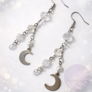 White-Silver Earrings