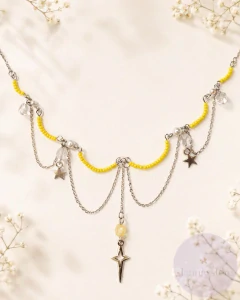 Yellow-Silver Necklace