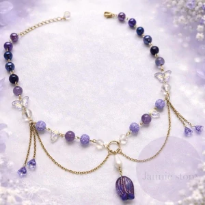 Violet-Gold Necklace