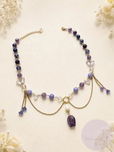 Violet-Gold Necklace