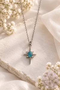 Falling Star Necklace - Blue