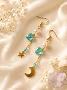 Blue-Gold Earrings