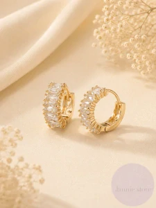 Zirconia Round Earrings