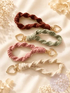 Macrame Twisted Keychain