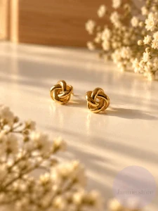 Golden Knot Earrings