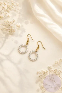 Pearl Circle Earrings