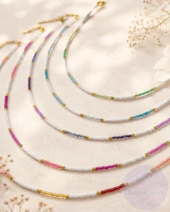 Triple color necklace