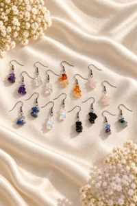 Short minerals earrings