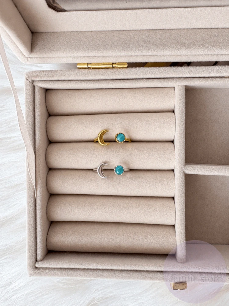 Small moon ring