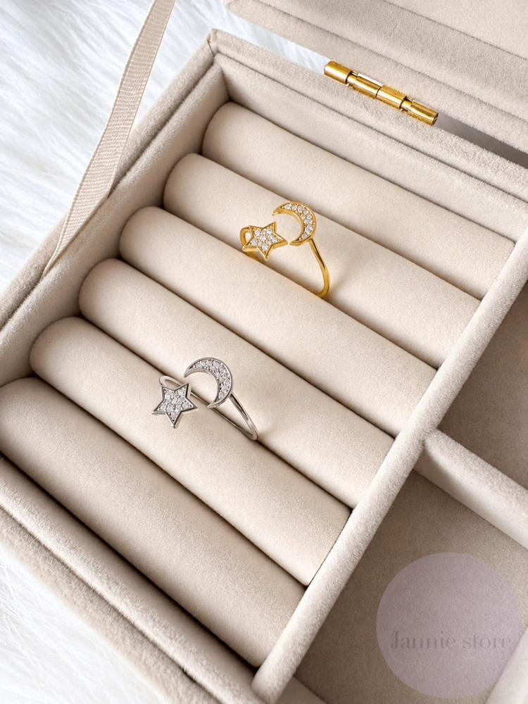 Shining Star and Moon Ring