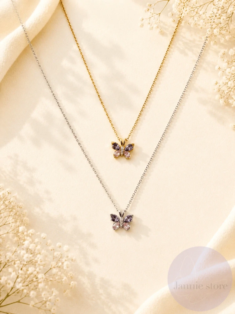 Shiny Butterfly Necklace