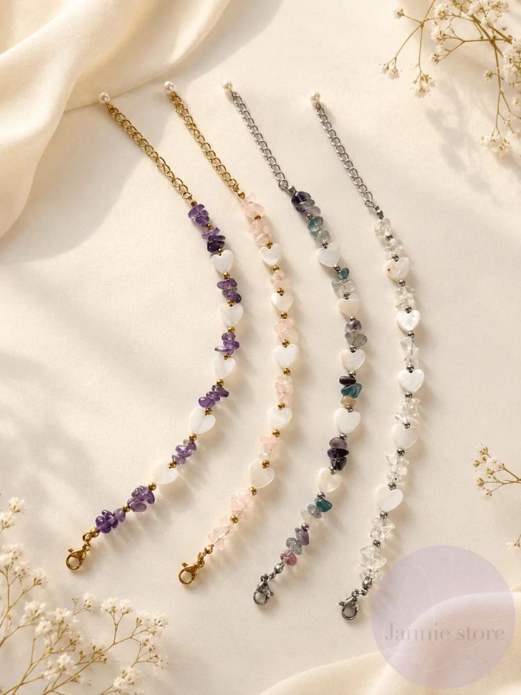 Crystals and Heart bracelet