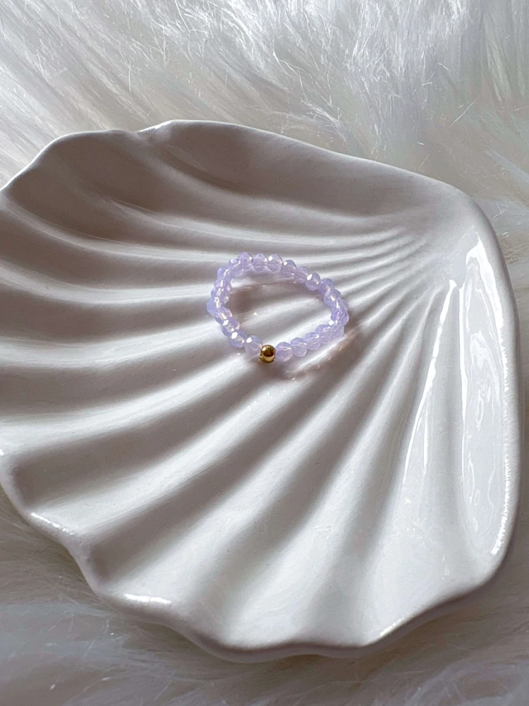 Minimalistic Ring Violet w Dot