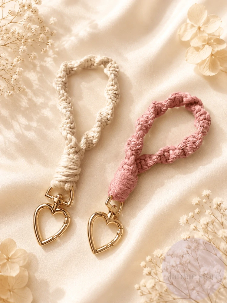 Macrame Twisted Keychain