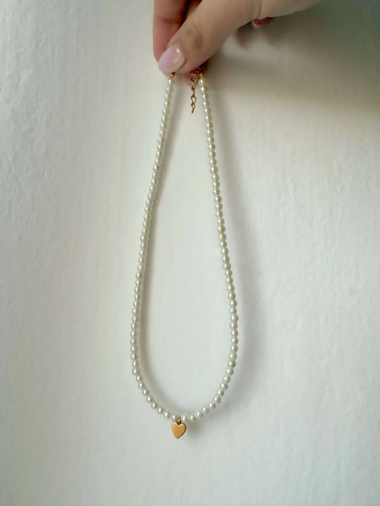 Pearly Heart Necklace