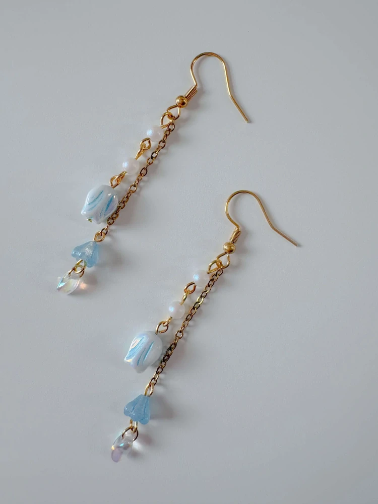 Blue Petals Earring