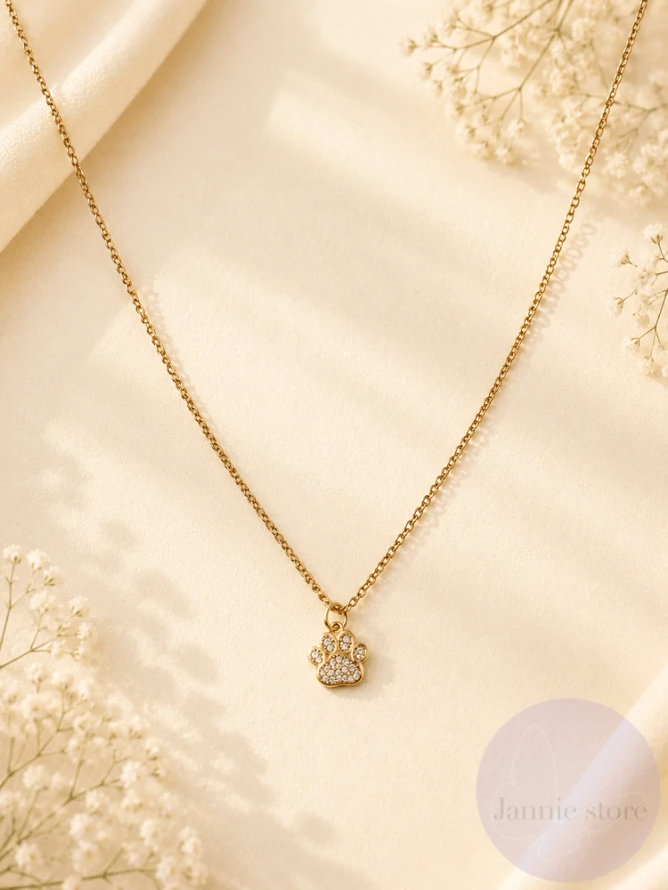 Zircon Paw Necklace