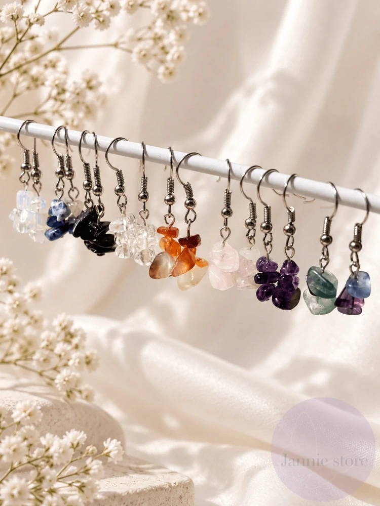 Short minerals earrings
