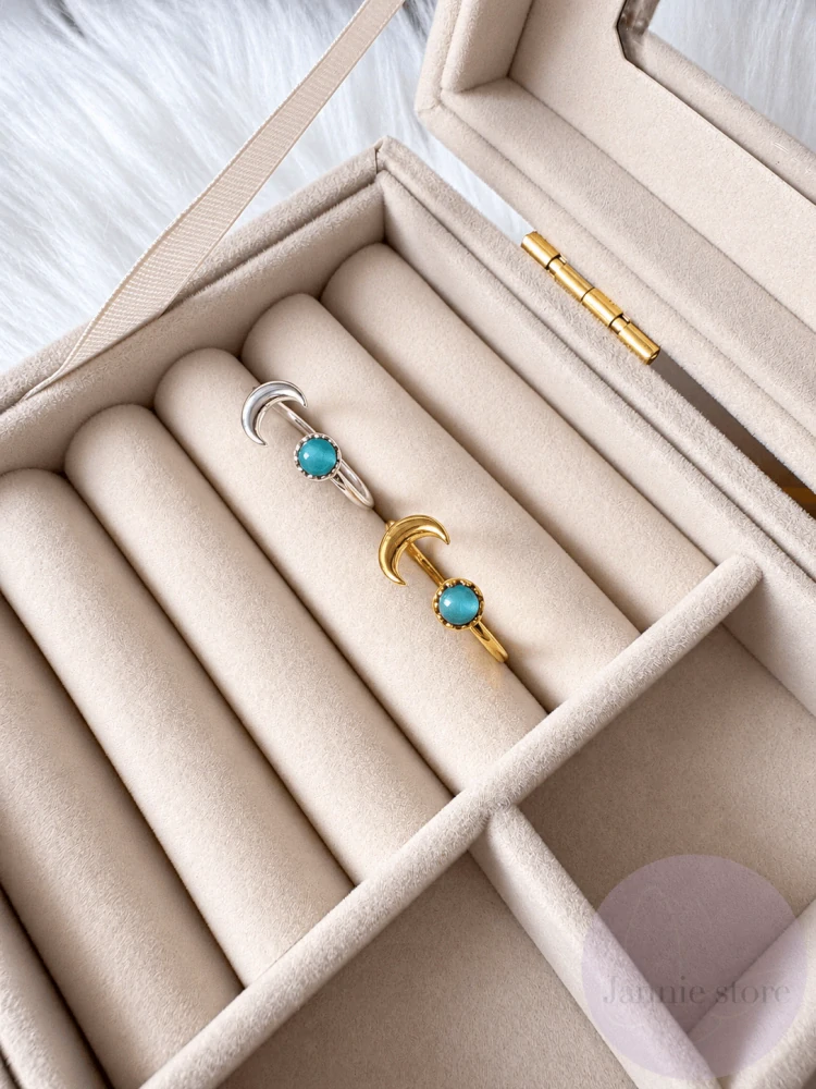 Small moon ring