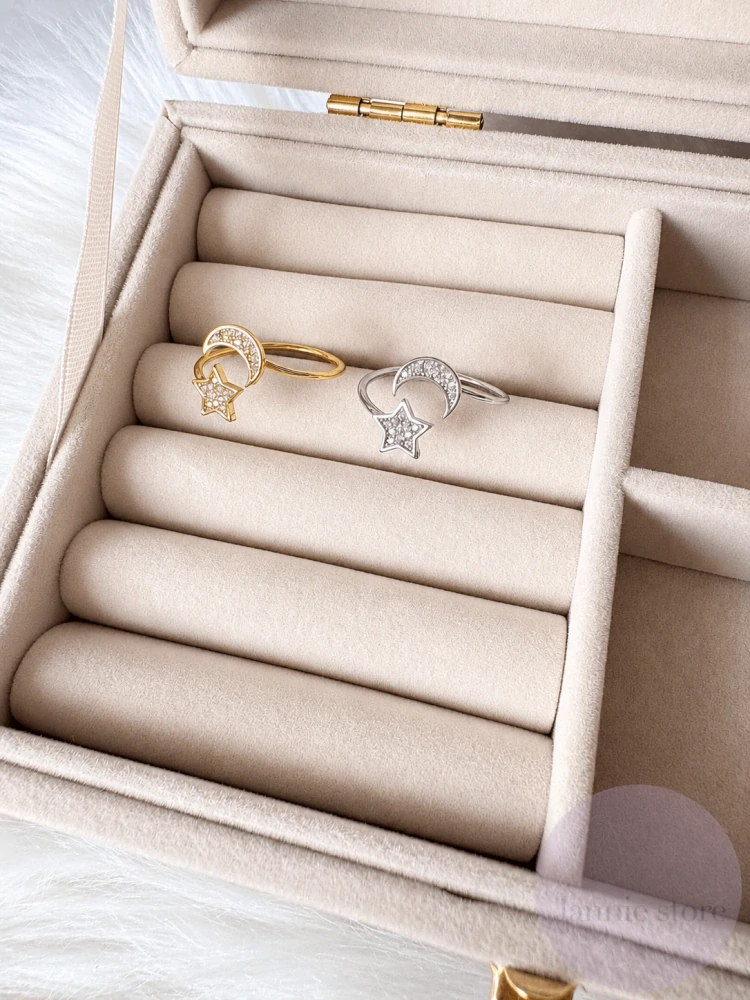 Shining Star and Moon Ring