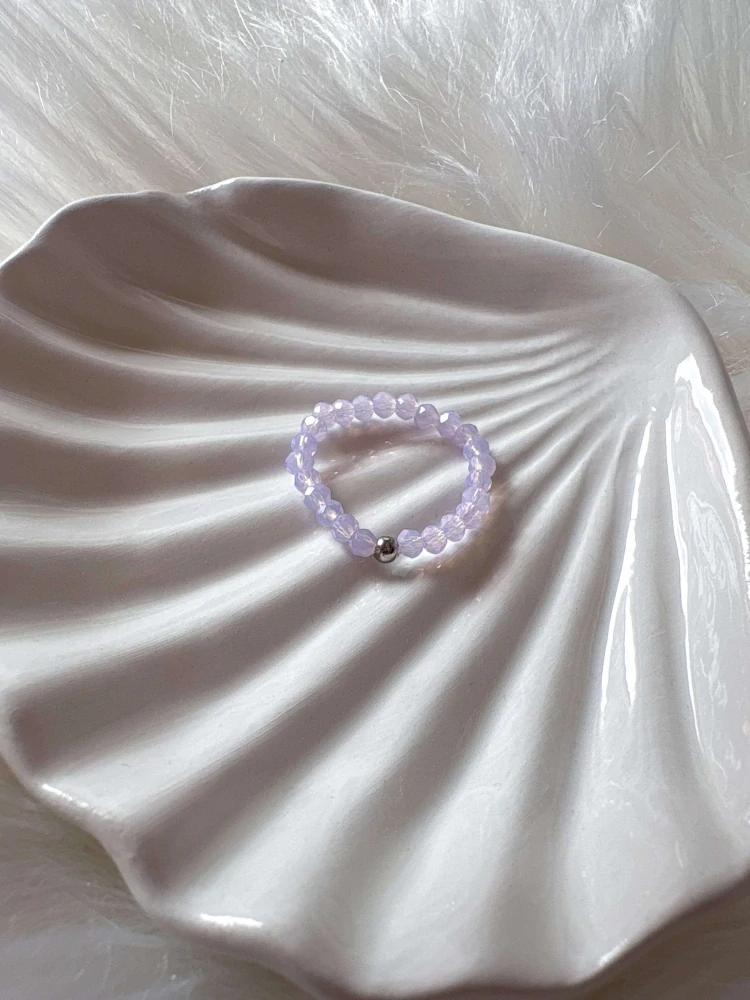 Minimalistic Ring Violet w Dot