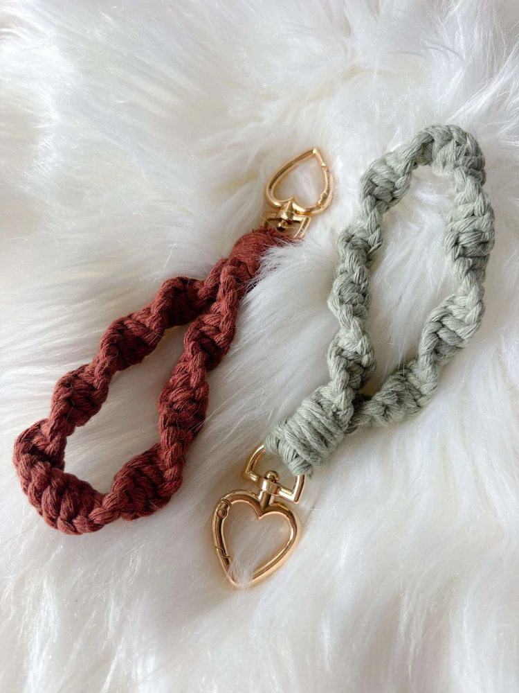 Macrame Twisted Keychain