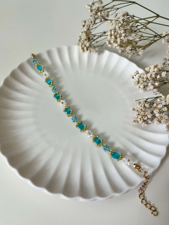 Blue Flower Bracelet