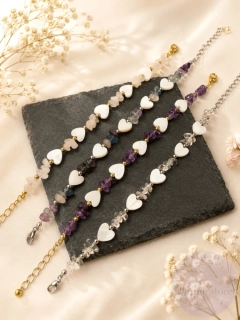 Crystals and Heart Bracelet