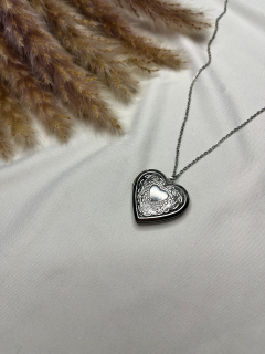 Vintage heart pendant - large